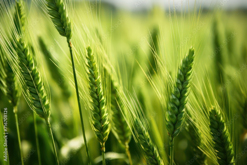 green wheat field in summer green wheat field in summer