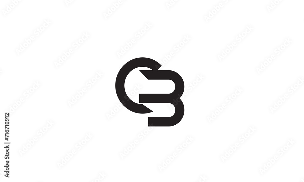 CB, BC, C, B Abstract Letters Logo Monogram CB, BC, C, B Abstract Letters Logo Monogram