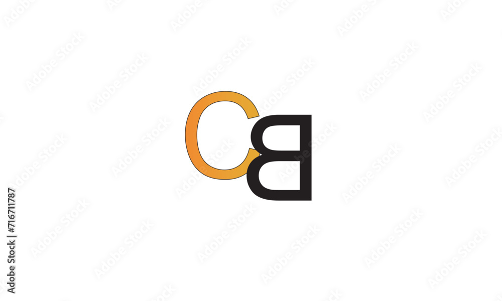 CB, BC, C, B Abstract Letters Logo Monogram CB, BC, C, B Abstract Letters Logo Monogram