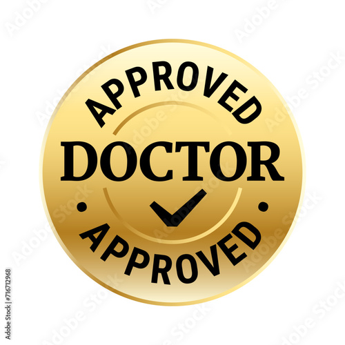 Doctor recommended vector icon logo badge