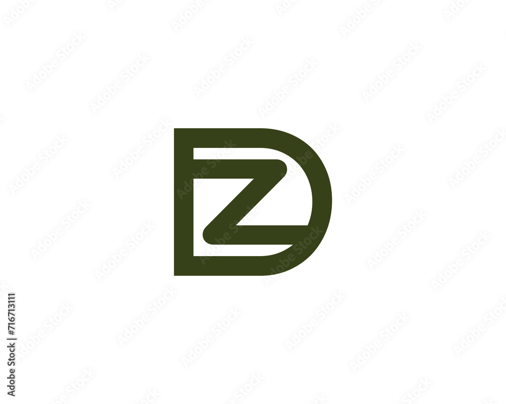 DZ ZD logo design vector template DZ ZD logo design vector template