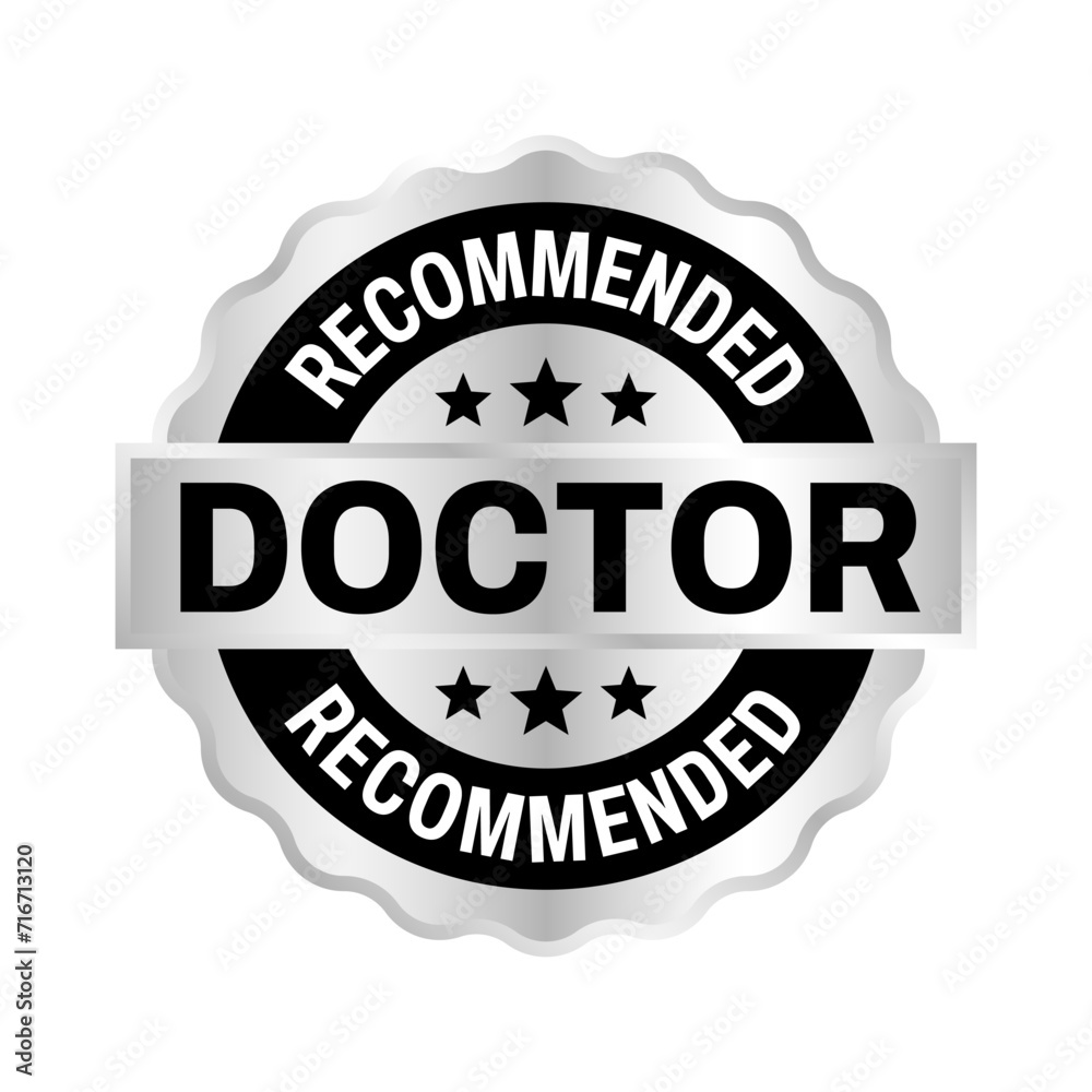 Doctor recommended vector icon logo badge Doctor recommended vector icon logo badge
