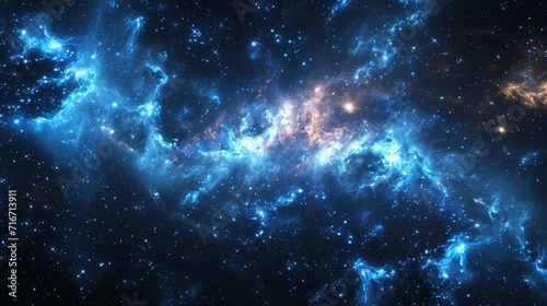 Abstract Space Nebula with Luminous Star Patterns background