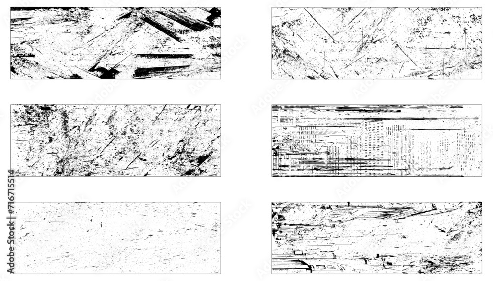 Set of grunge banners. Collection of urban grungy textures. Dirty and distressed paint on old wall. Set of grunge banners. Collection of urban grungy textures. Dirty and distressed paint on old wall.