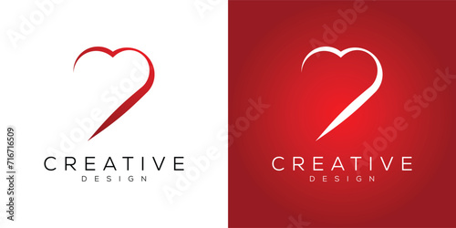 vector love icon logo design