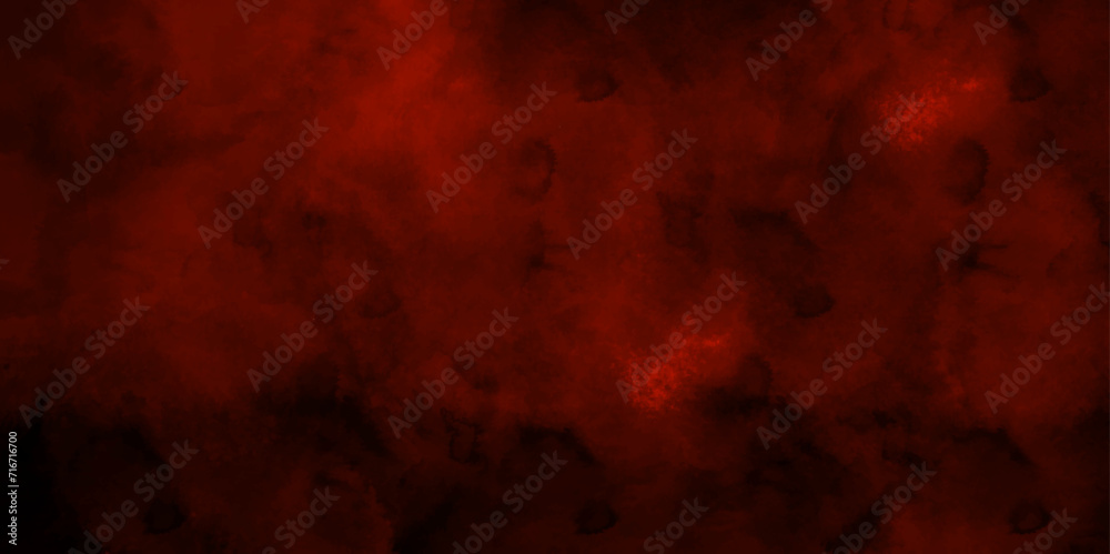 Red wall backdrop red faded border and old vintage grunge texture. Scary Red and black horror textured Smoke abstract background. Dark red splattered grungy backdrop beautiful stylist modern red art.