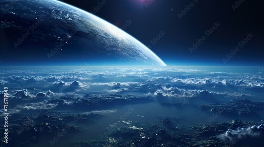 Obraz premium earth and moon