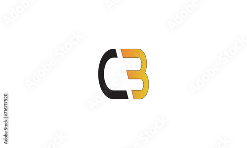  CB, BC, C, B Abstract Letters Logo Monogram