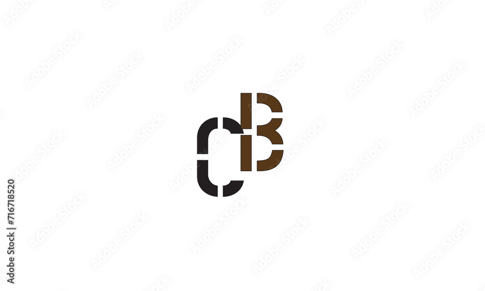 CB, BC, C, B Abstract Letters Logo Monogram CB, BC, C, B Abstract Letters Logo Monogram