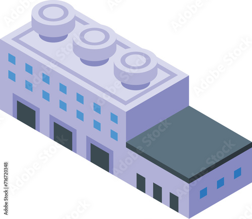 Bio factory icon isometric vector. Source liquid. Pipeline ship generation