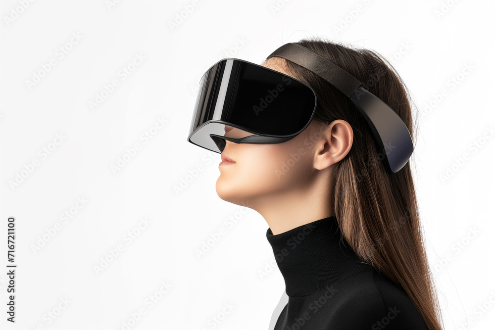 women wearing VR headset women wearing VR headset