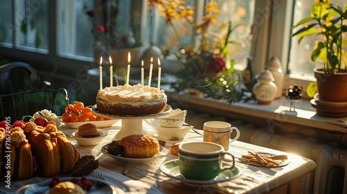 cake with candles