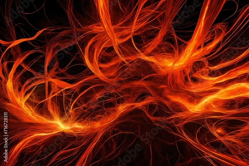 girls playing with fire with orange background in the back with burring fire in the hand abstract background 