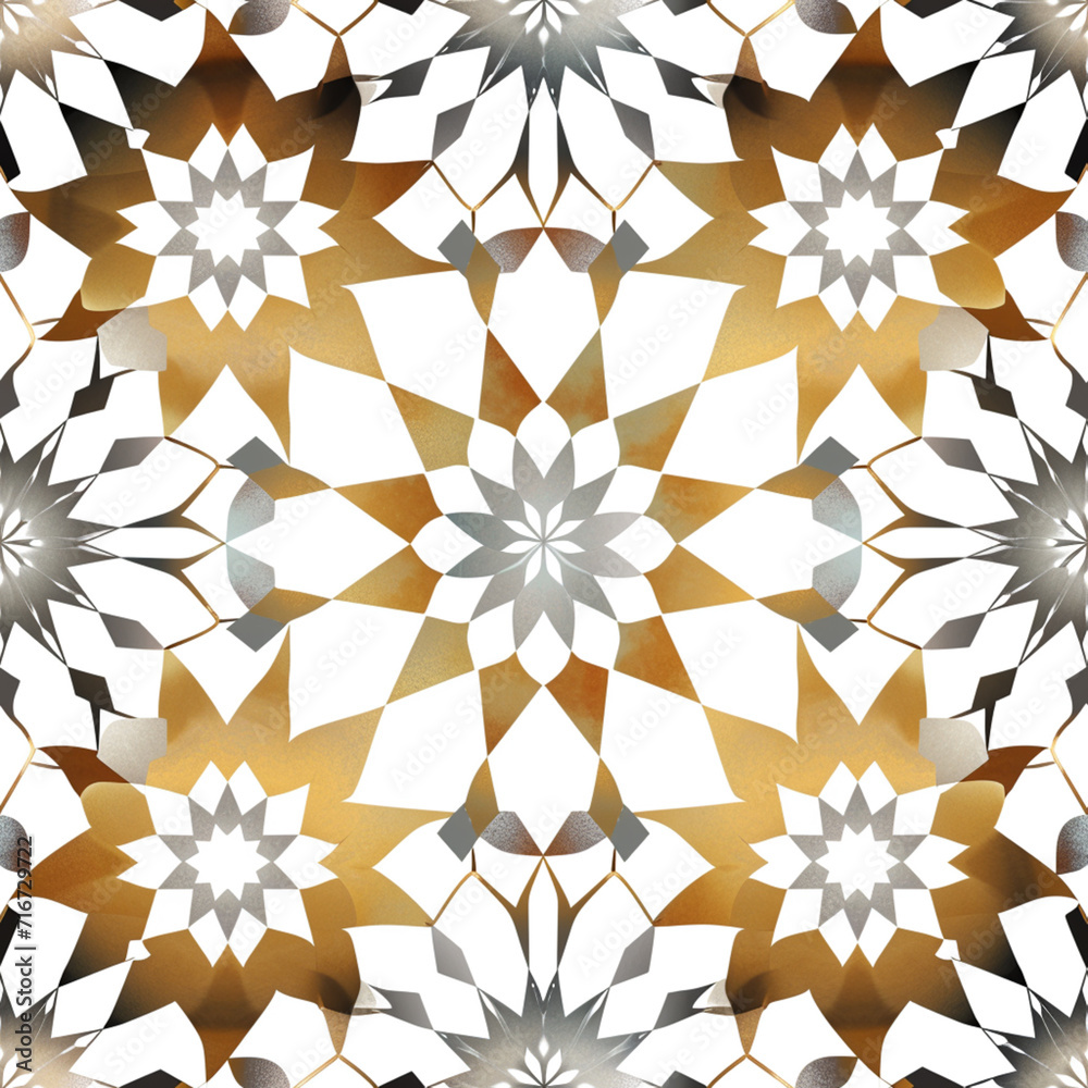 Intricate Islamic patterns showcase geometric elegance, intertwining lines, and vibrant motifs. Symmetry prevails, creating mesmerizing designs that reflect unity and connection to the divine.