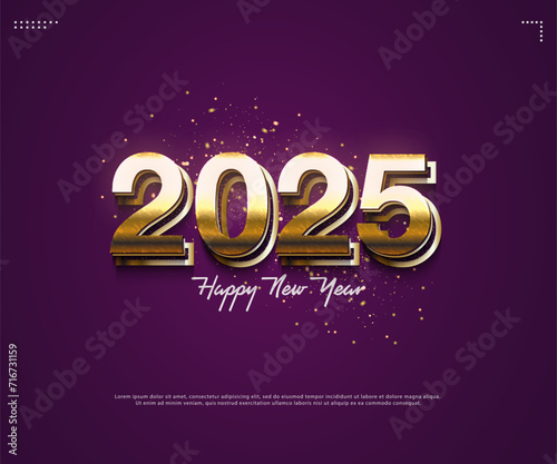 festive and elegant 2025 new year celebration figures.