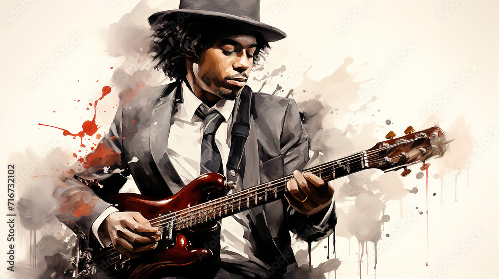 Fototapeta premium guitarist with guitar