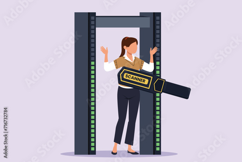 Journey or trip concept. Colored flat vector illustration isolated.
