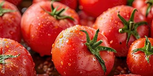 Organic delicious food tomatoes fresh healthy food background