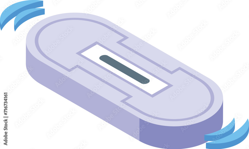 Tracking gps microchip icon isometric vector. Id animal tech. Silicon data Tracking gps microchip icon isometric vector. Id animal tech. Silicon data