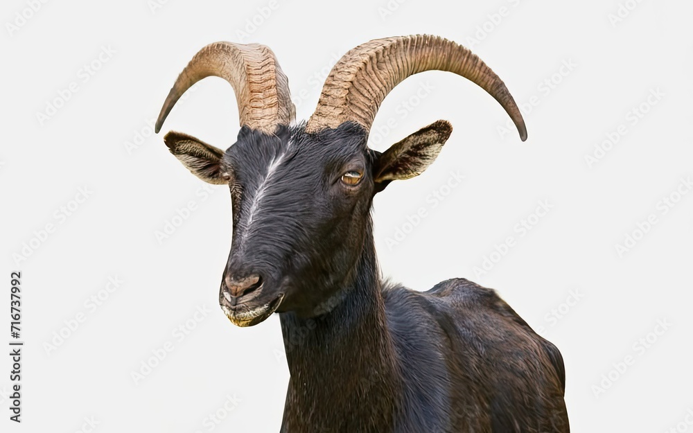 etawa goat on a white background