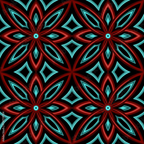 Abstract handmade seamless graphic pattern.