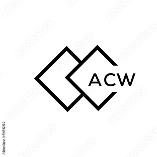 ACW Letter logo design template vector. ACW Business abstract connection vector logo. ACW icon circle logotype.

