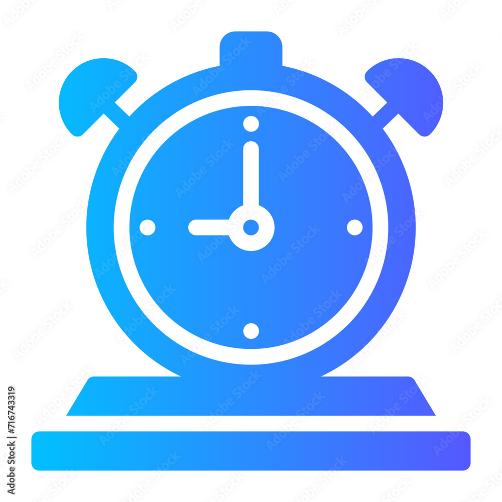 alarm clock gradient icon alarm clock gradient icon