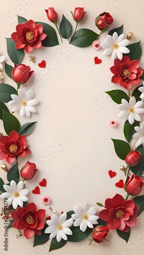 frame of flowers, frangipani flower border