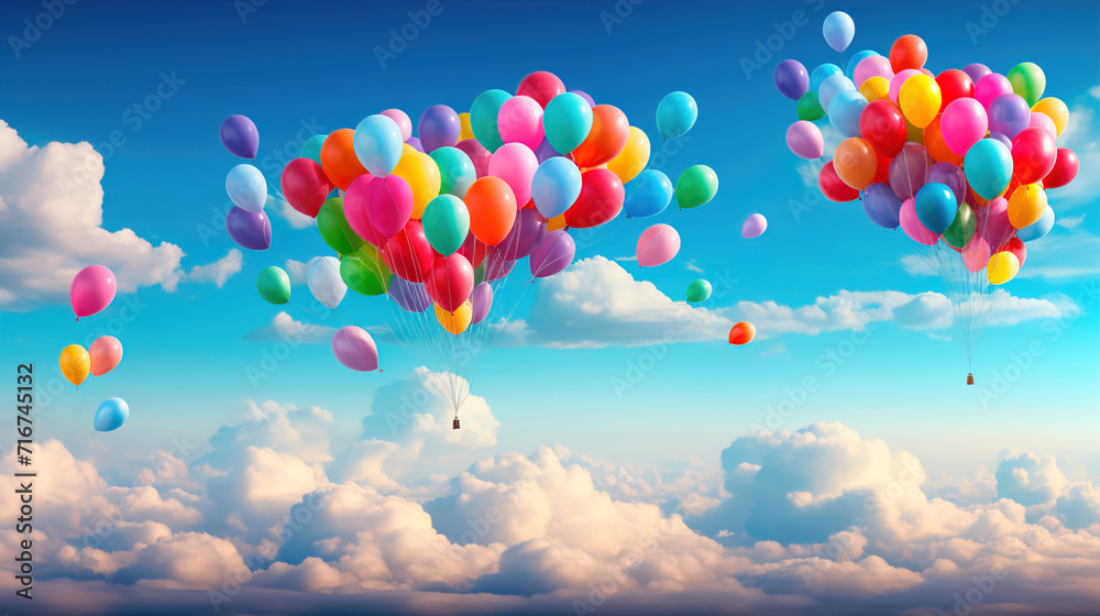 balloons flying in the sky balloons flying in the sky