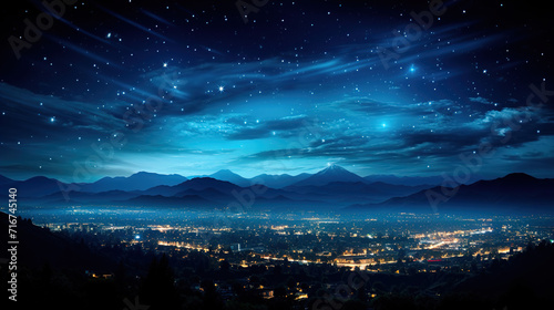 night sky over the city © Viktor
