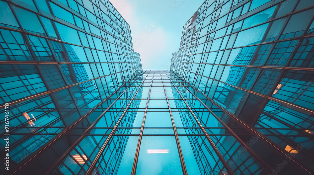 Obraz premium modern glass building