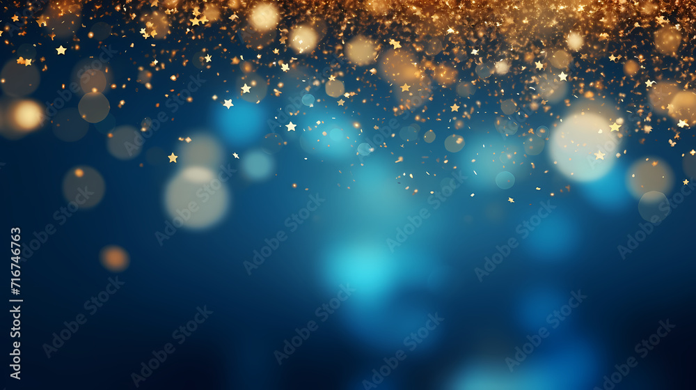 Obraz premium Abstract glitter lights background, blurred bokeh effect