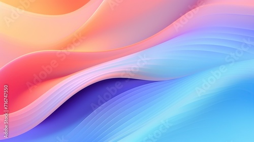 Modern trendy holographic gradient pastel neon color wave abstract banner background. Created with Generative AI