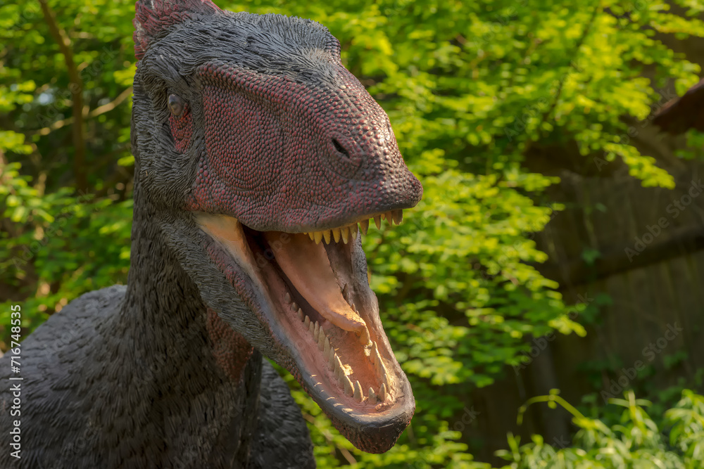 Polska Bałtów 30 maja 2023 o 1608. Utahraptor pierzasty drapieżny