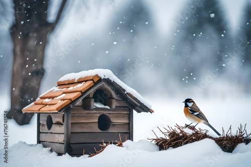 bird house in the snow © kiran
