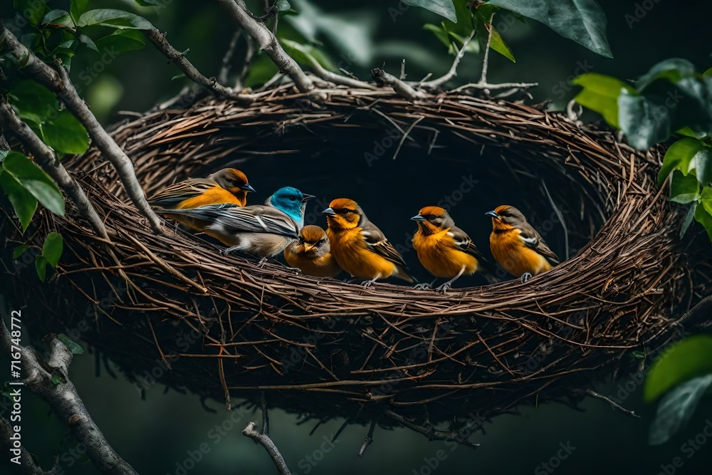 nest with eggs nest with eggs