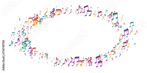 Musical note icons vector wallpaper. Melody