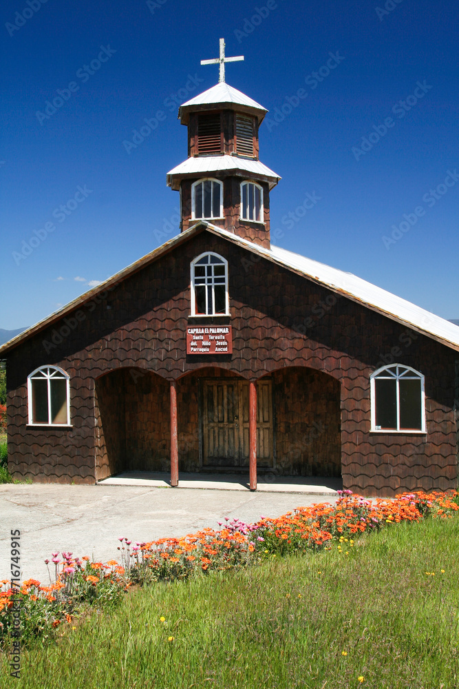 typische Kirche der Insel Chiloe, Chile, Südamerika