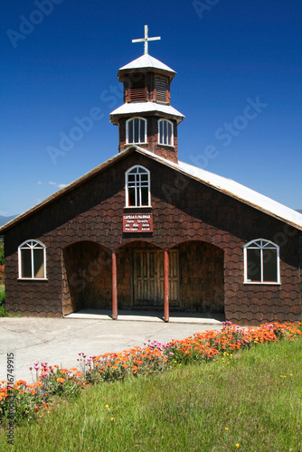 Obraz na płótnie typische Kirche der Insel Chiloe, Chile, Südamerika w salonie