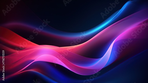 Modern abstract background with liquid holographic neon curved waves in motion. Gradient color design for banner  and wallpaper concept backdrop. Generative AI