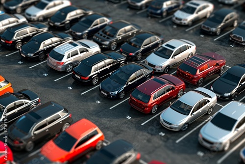lots of cars on car parking