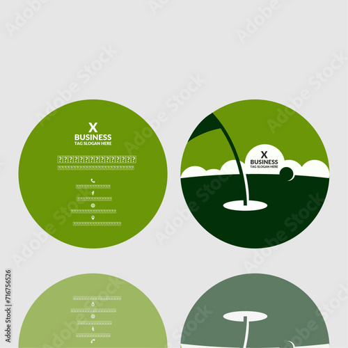 Golf Course Tournament Circle Business Card