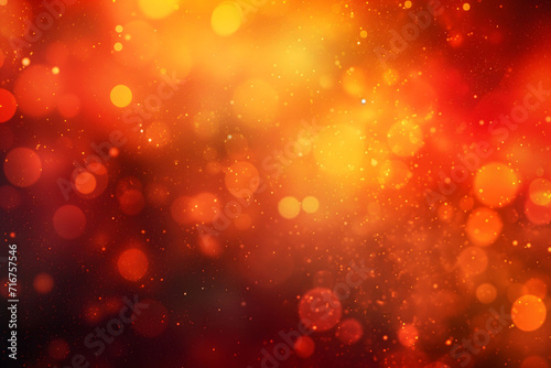 Abstract Red Orange Bokeh Lights Background