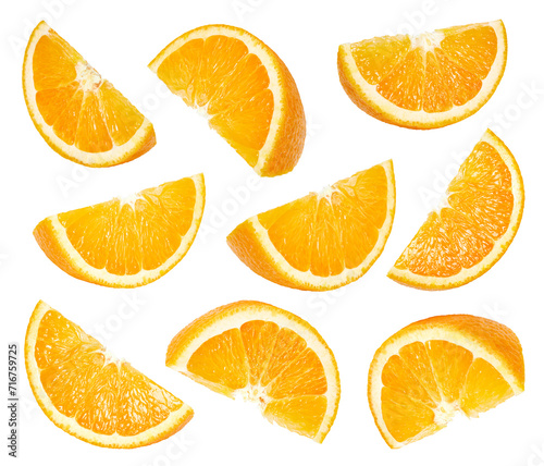Fresh organic orange isolated on white background