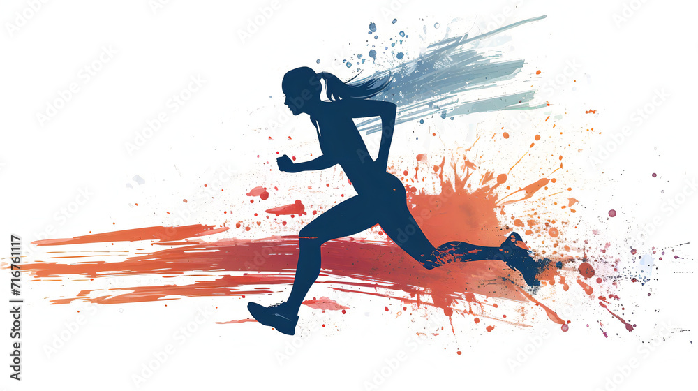 woman running vector woman running vector