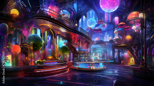 background illustration with colorful light, colorful world