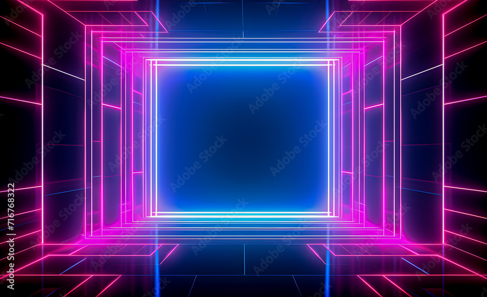 Abstract neon light neon geometric background. Luminous neon glowing lines. Abstract neon light neon geometric background. Luminous neon glowing lines.