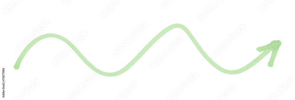 Green arrows isolated on transparent background Green arrows isolated on transparent background