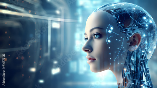 AI technology artificial intelligence People,female robot