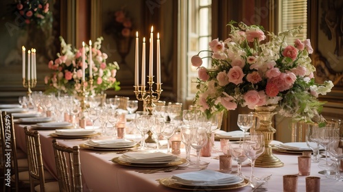 Classic Opulence with Blooms and Golden Light